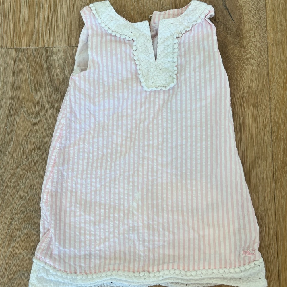 Vineyard Vines pink seersucker dress-size 2T